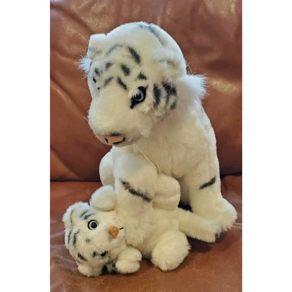 13 Inch Fiesta White Tiger With Cub Stuffed Animal Plush Toy Zoo Birthday